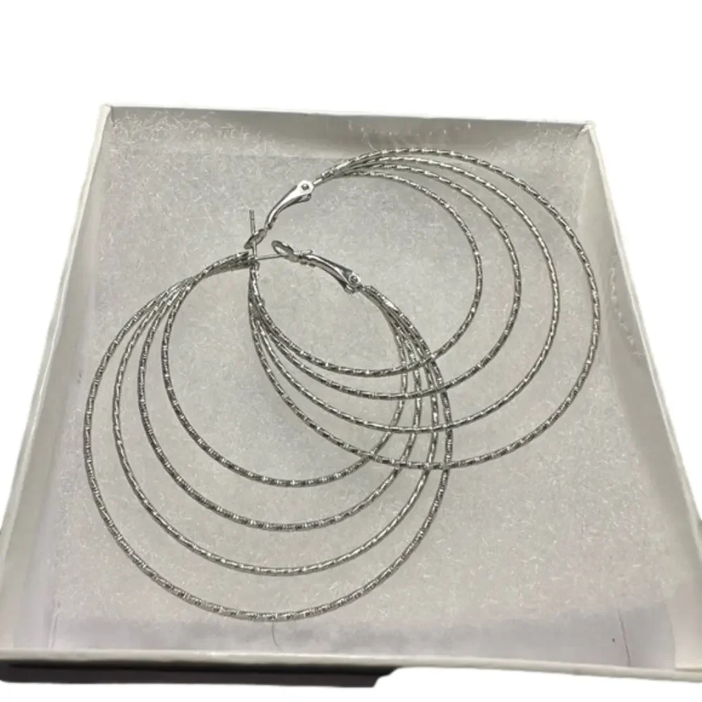 4 Hoop Sparkling Earrings